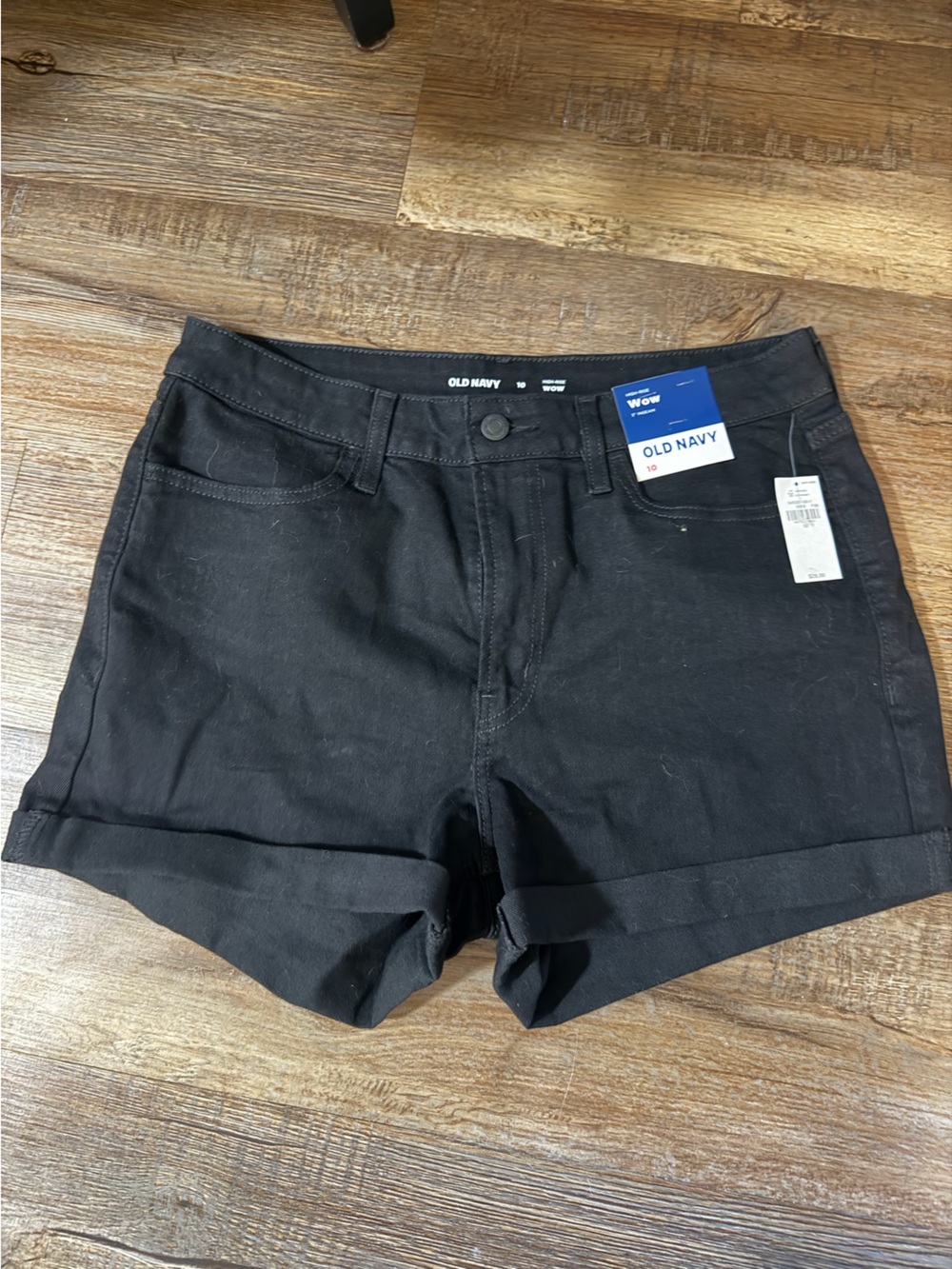 Old Navy Black Women’s high-rise Shorts size 10 NWT